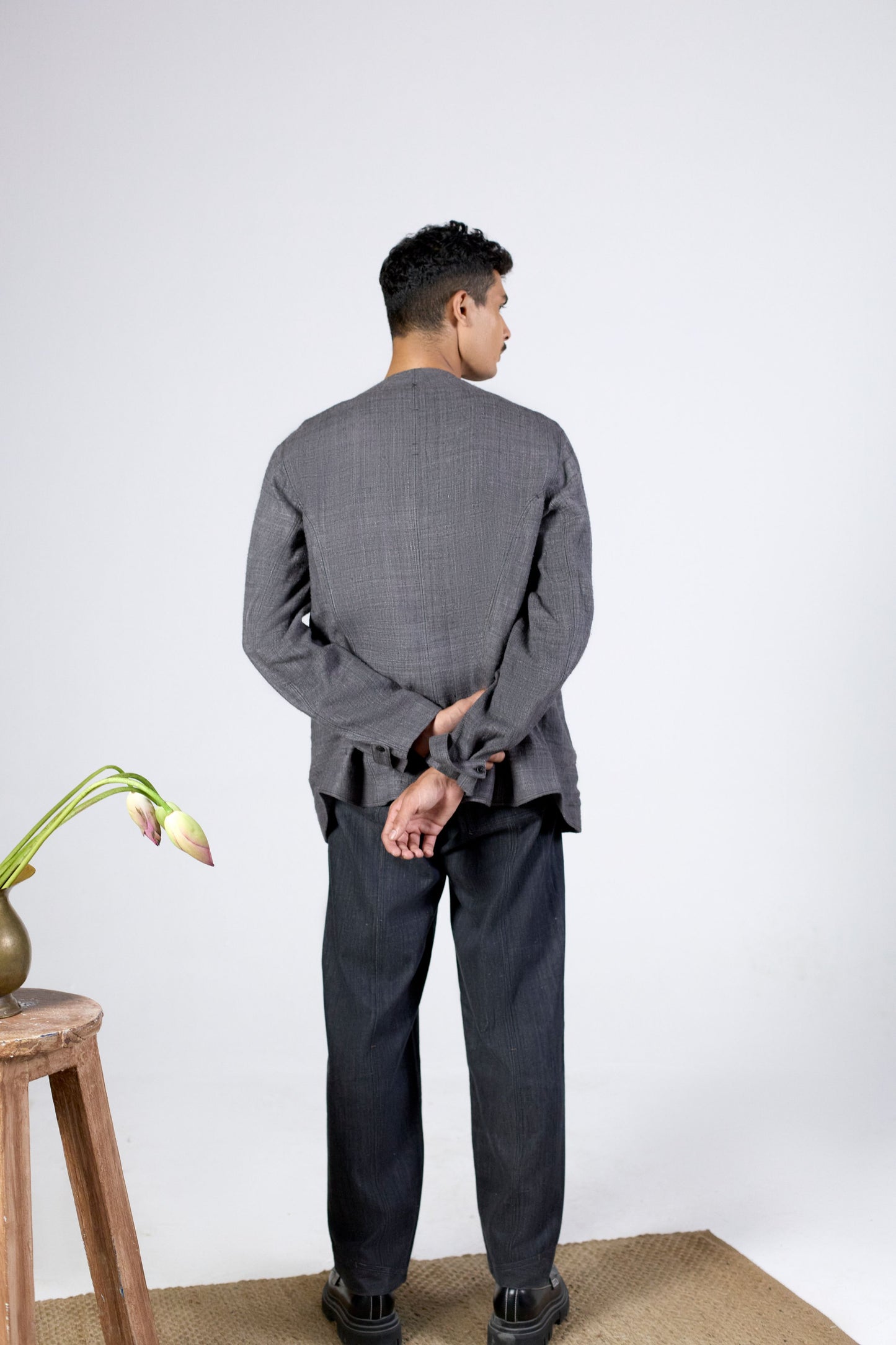 Missing Blocks Jacket (Charcoal)