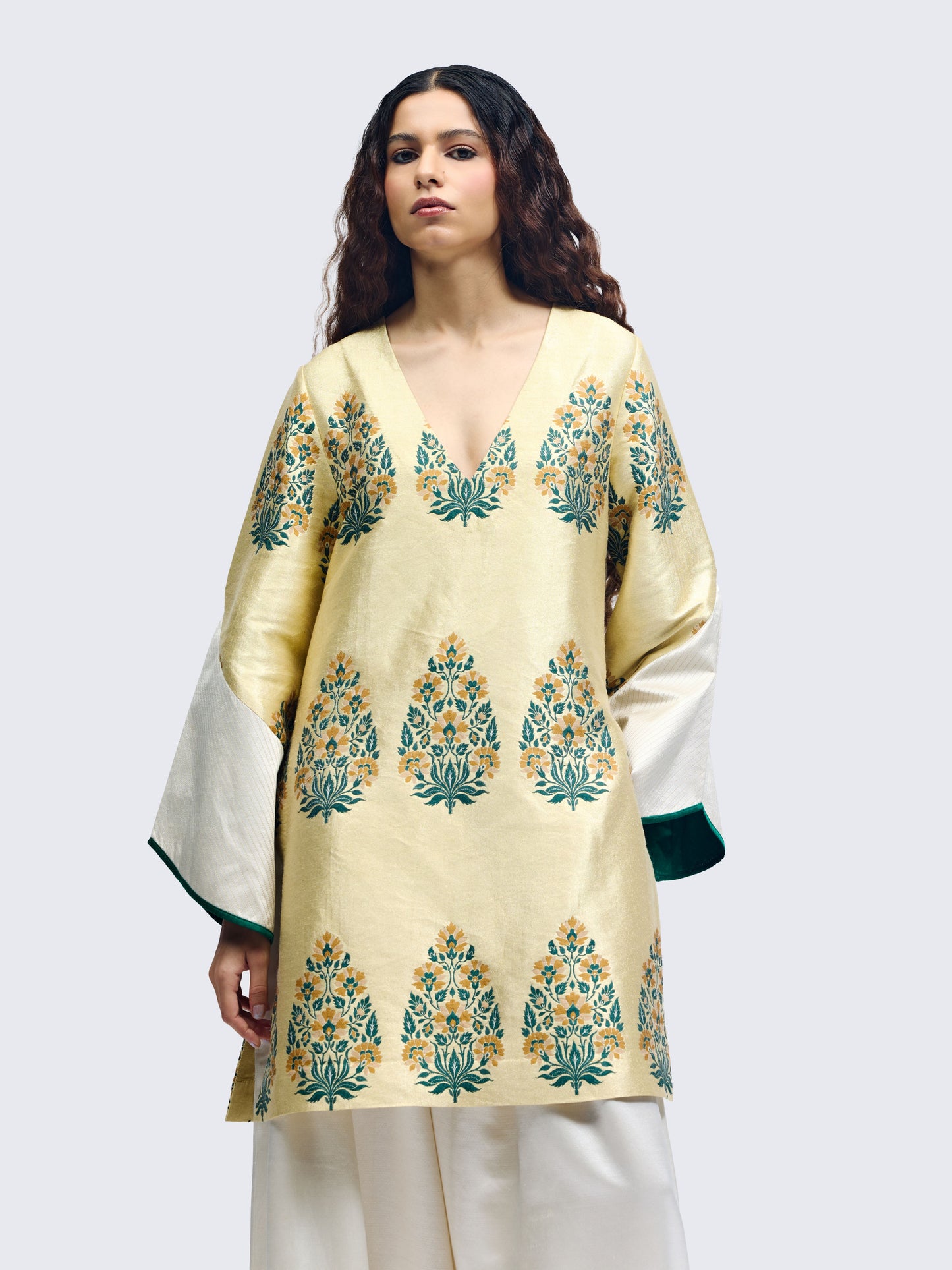 Reverse Brocade Kurta