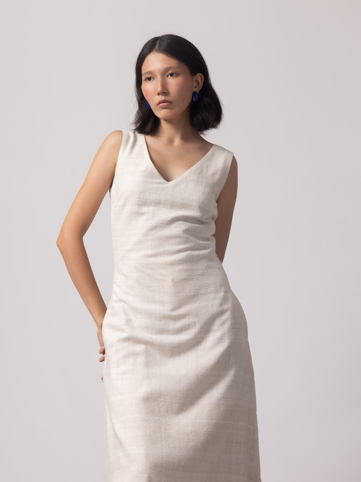 She means Business Eri Silk Dress
