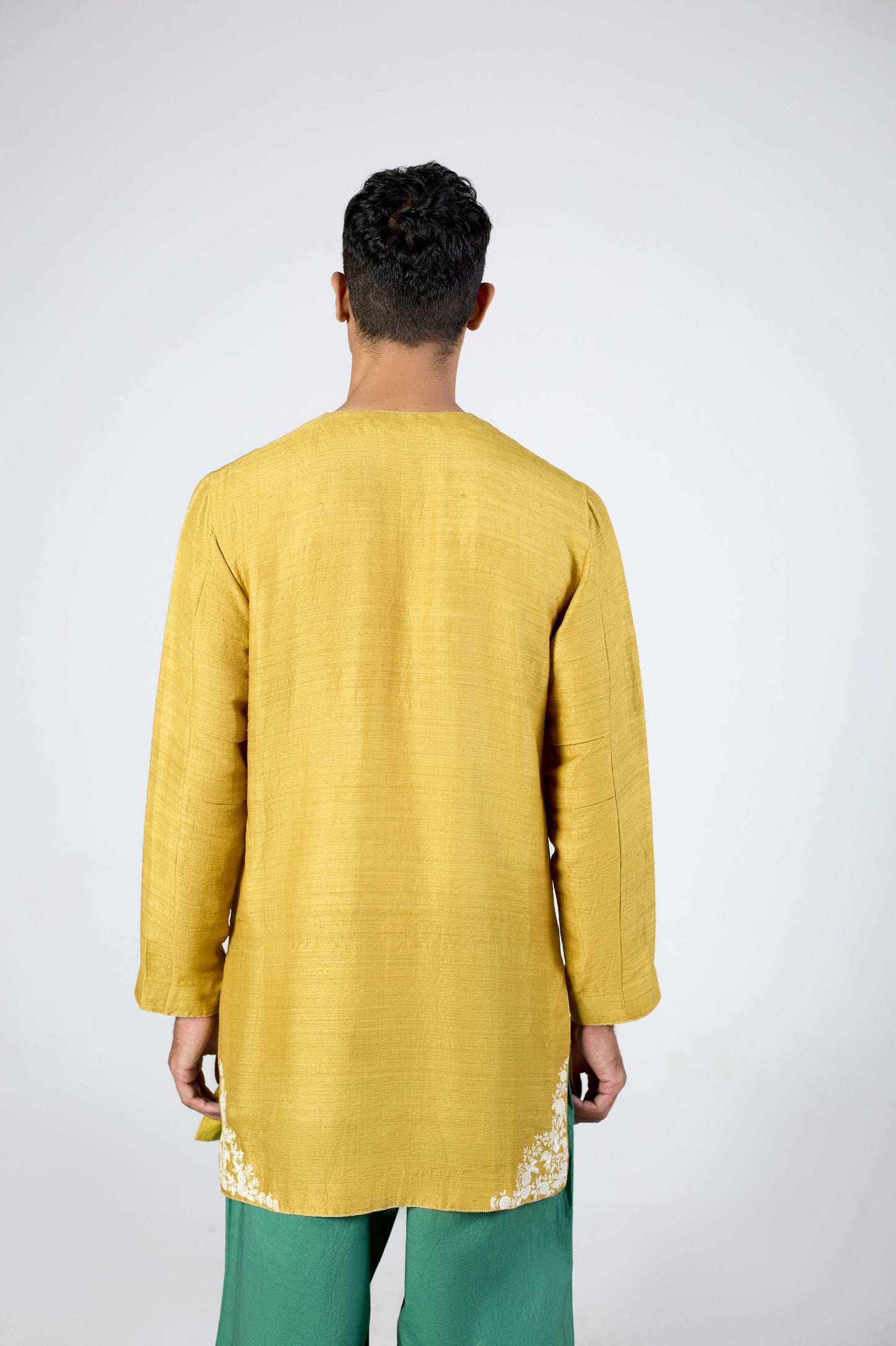 Bird House Kurta - Mustard