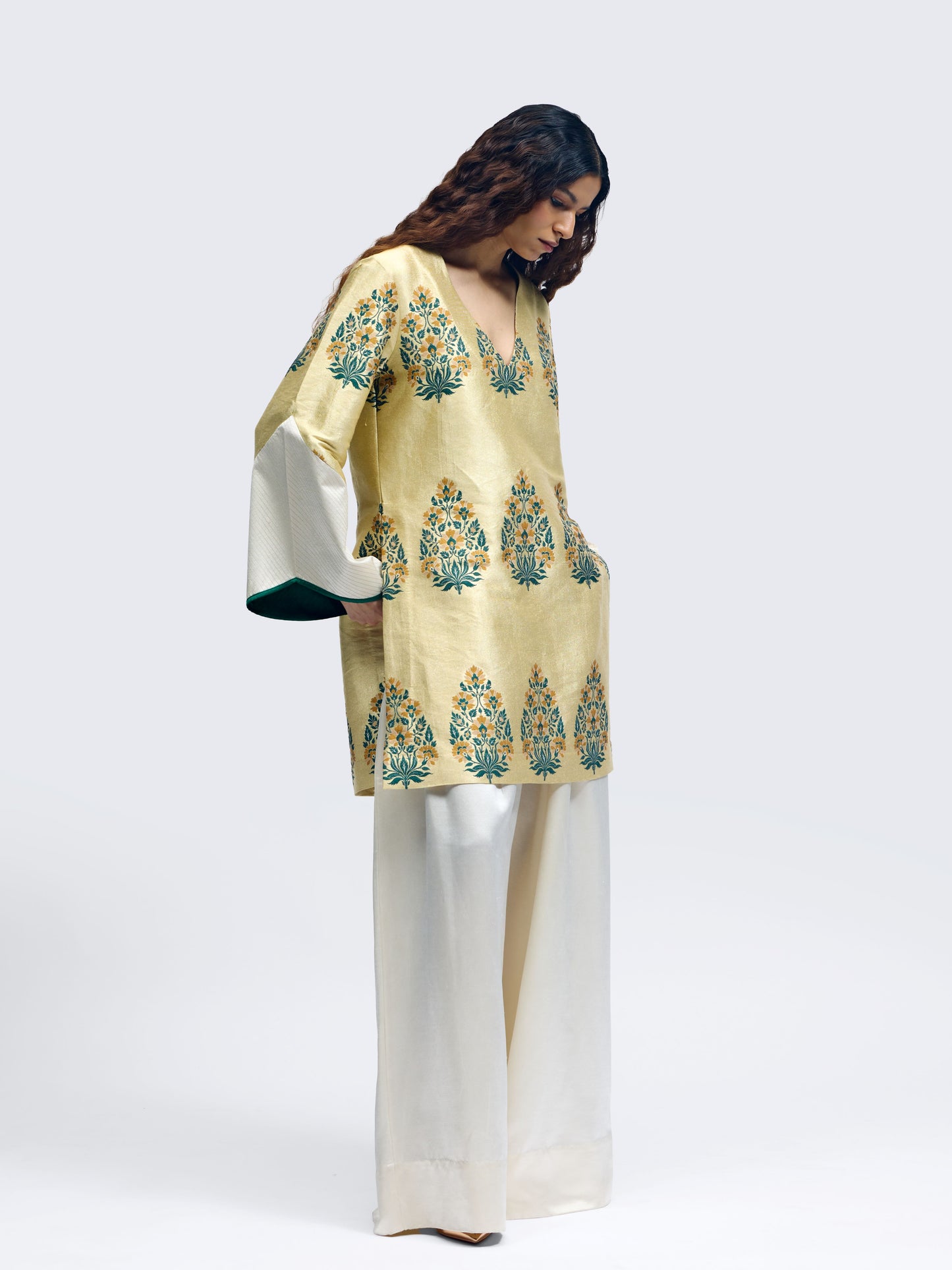 Reverse Brocade Kurta