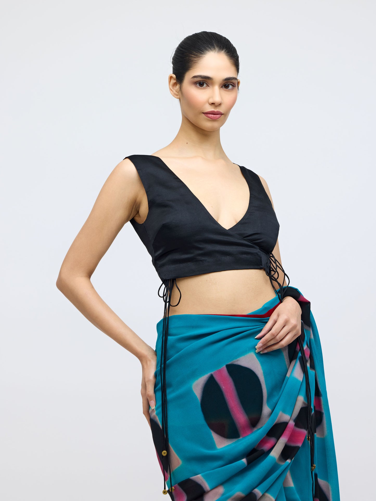 Black Angrakha Blouse
