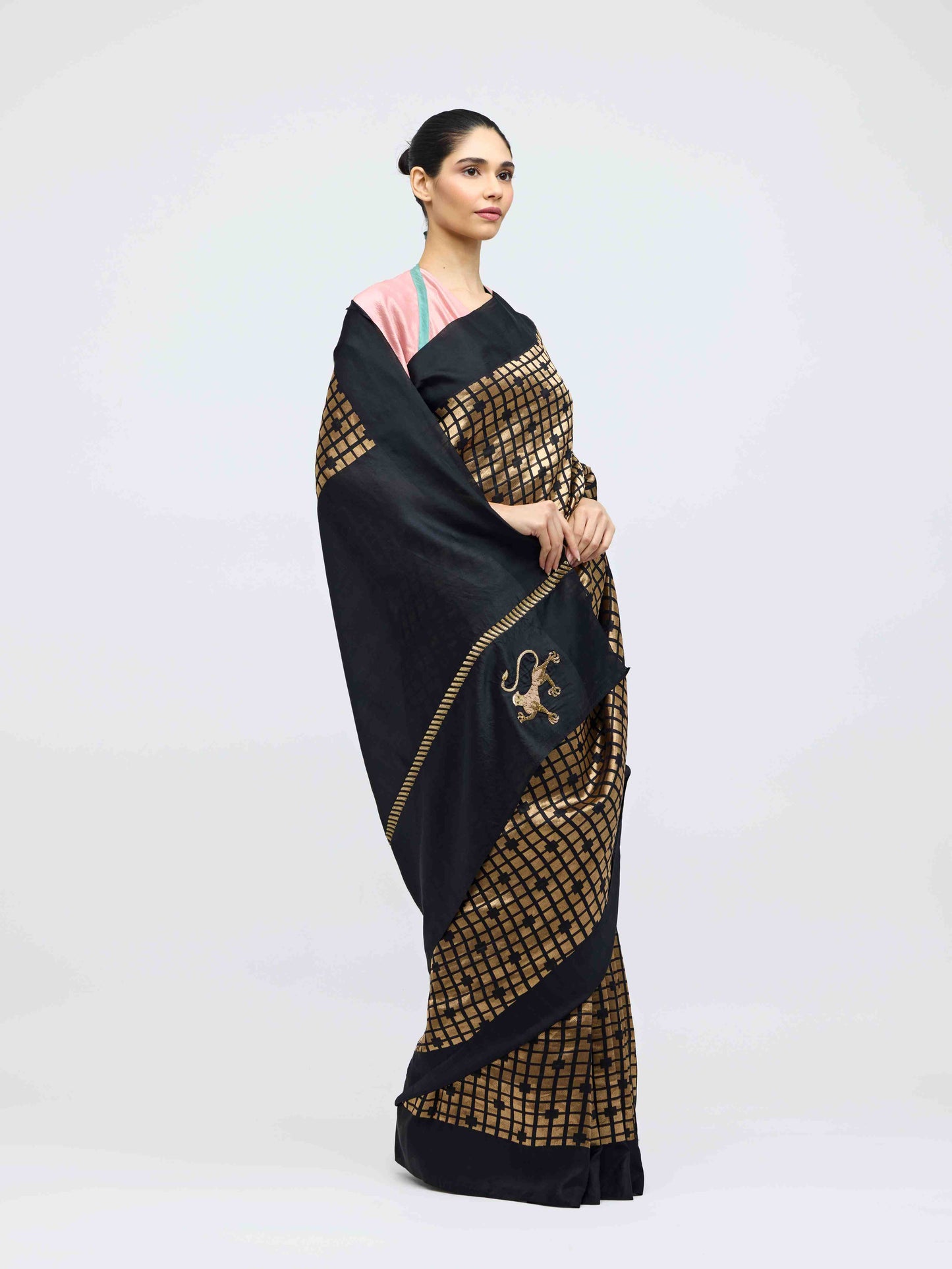 Sabina Black Brocade Silk Saree (Classic)