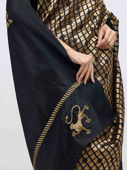 Sabina Black Brocade Silk Saree (Classic)