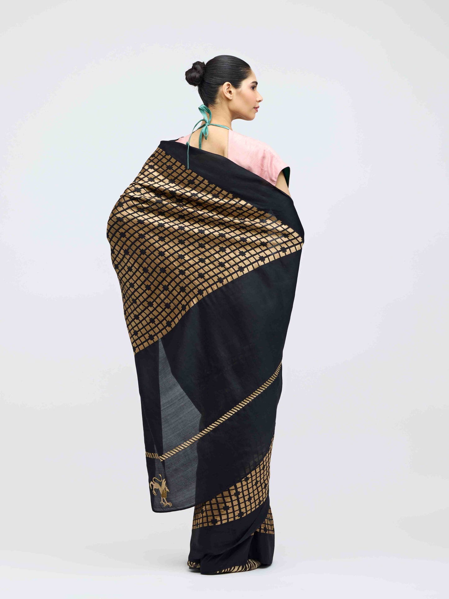 Sabina Black Brocade Silk Saree (Classic)