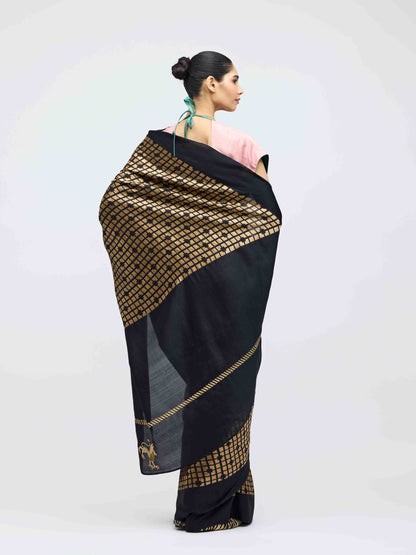Sabina Black Brocade Silk Saree (Classic)