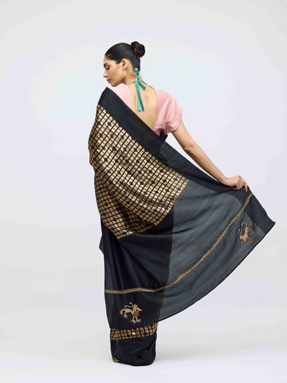 Sabina Black Brocade Silk Saree (Classic)