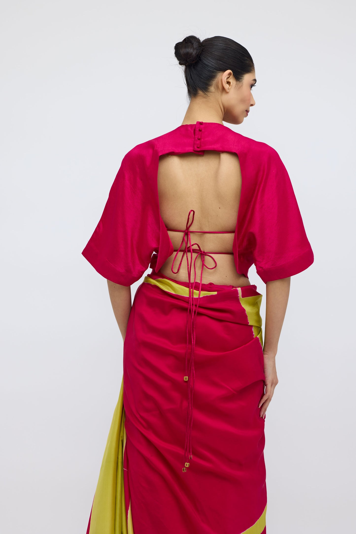 Woman Holding a Fruit Blouse