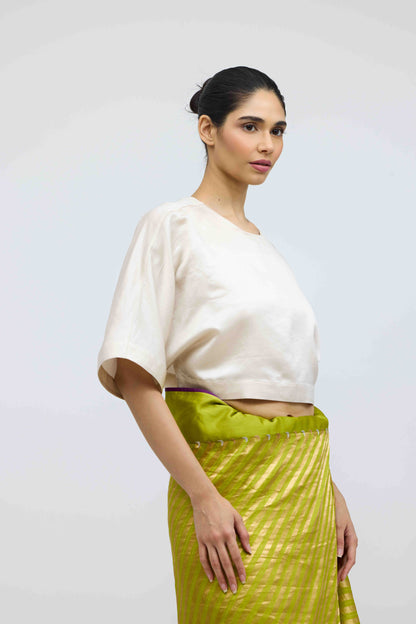 Woman Holding a Fruit Blouse