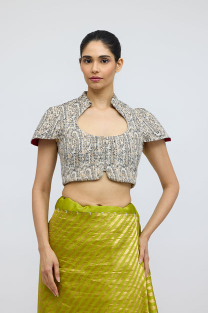 Tassar Mul Himroo Blouse