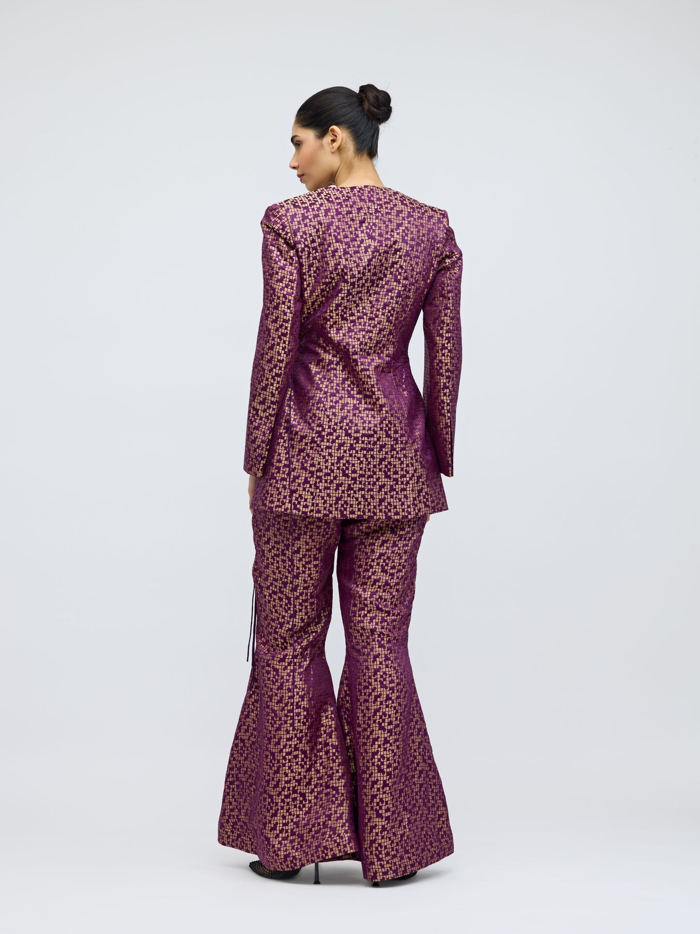 Pointillé Brocade Purple Co-ord Set |