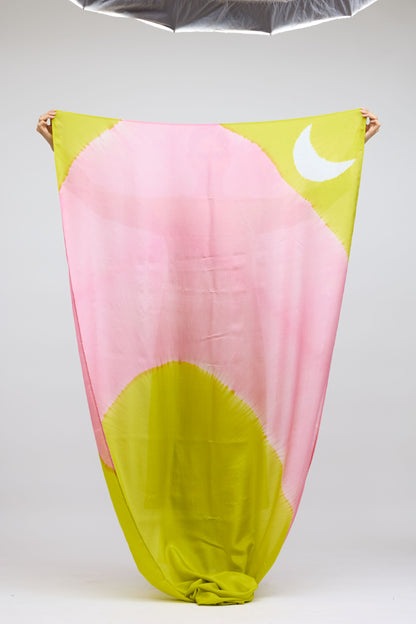 Crescent Field Hand Dyed Silk Dupatta