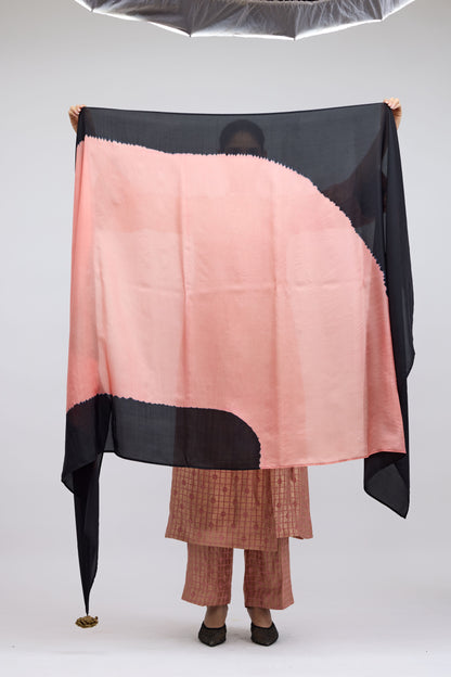Blush Field Hand Dyed Silk Dupatta