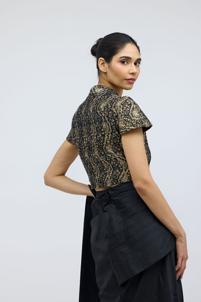 Nivi Satin Drape Skirt Saree | Silk Satin