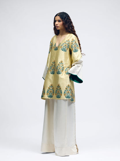 Reverse Brocade Kurta