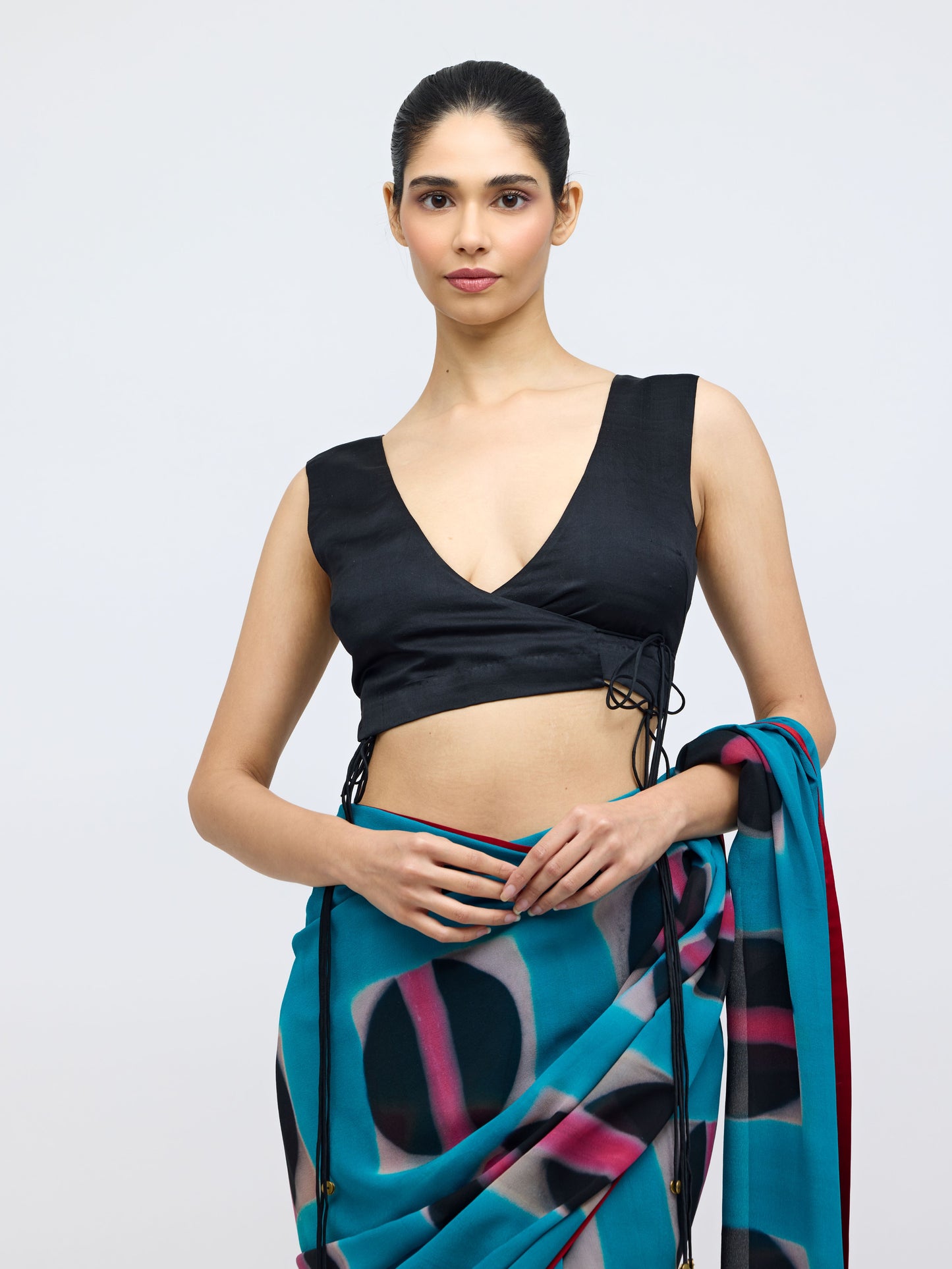 Black Angrakha Blouse
