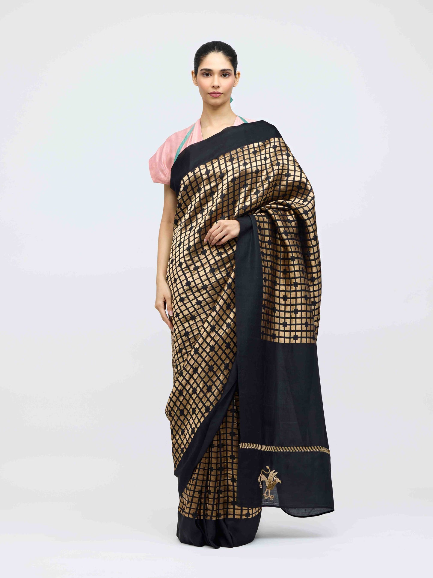 Sabina Black Brocade Silk Saree (Classic)