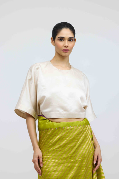 Woman Holding a Fruit Blouse