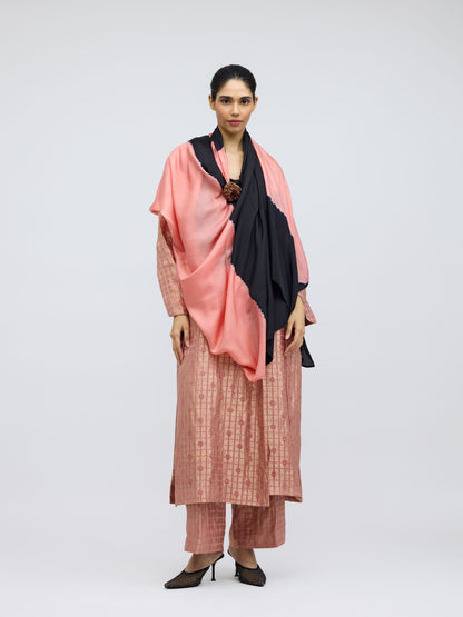 Blush Field Hand Dyed Silk Dupatta