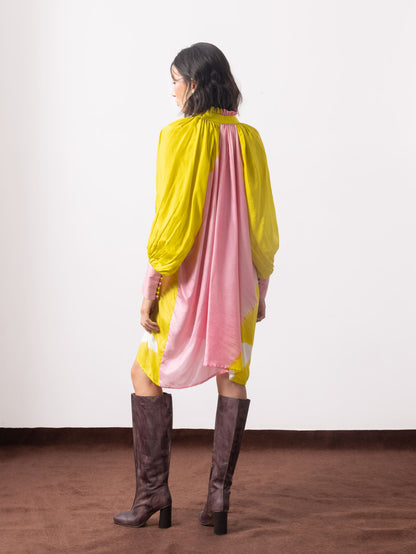 Summer Moon Silk Shirt Dress