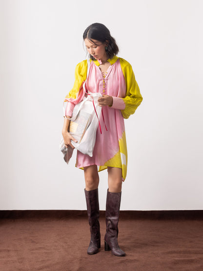 Summer Moon Silk Shirt Dress
