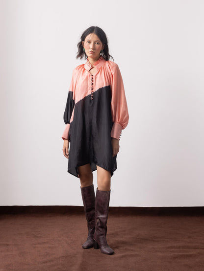 Slow Evening Silk Shirt Dress