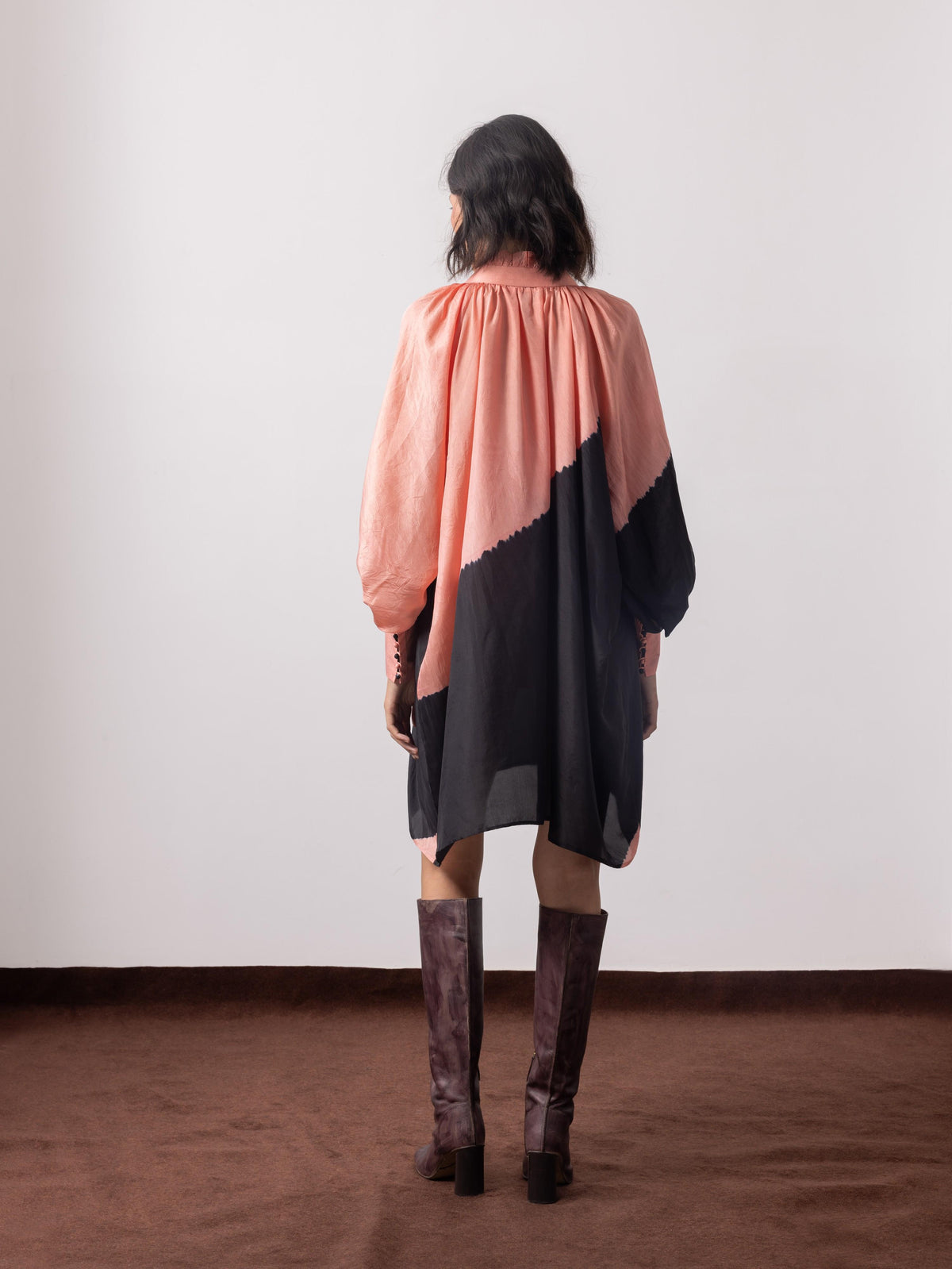 Slow Evening Silk Shirt Dress