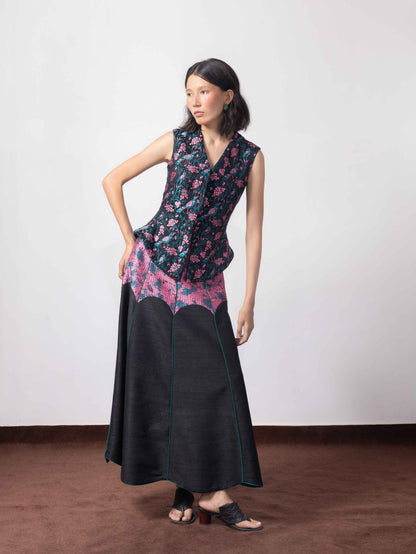 Tota-Maina Himroo Handwoven Skirt