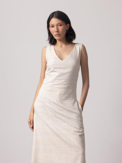 She means Business Eri Silk Dress