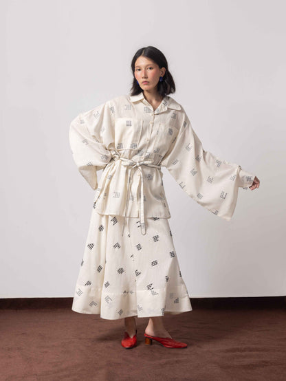 Mirror Dance Jamdani Skirt