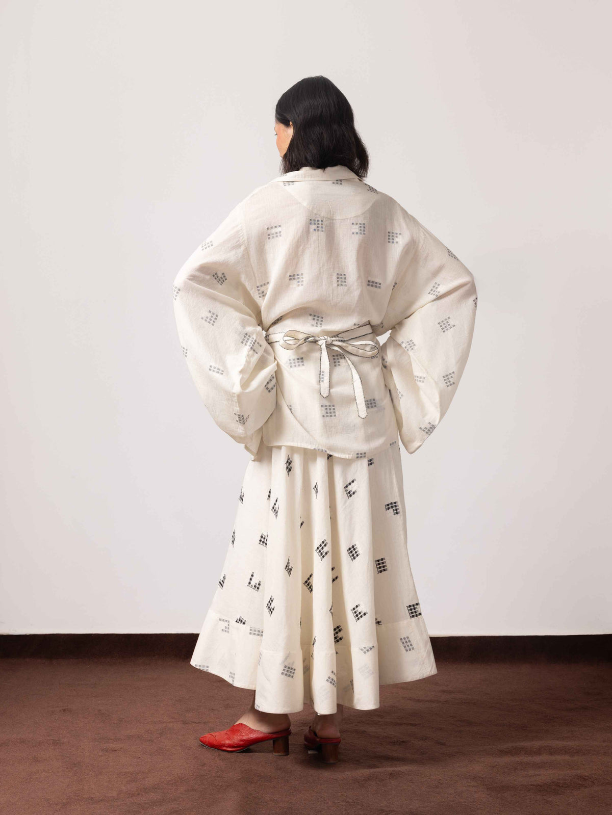 Mirror Dance Jamdani Kimono Shirt