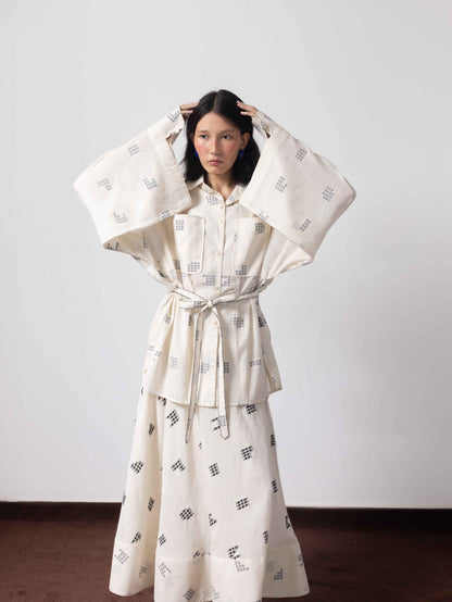 Mirror Dance Jamdani Kimono Shirt