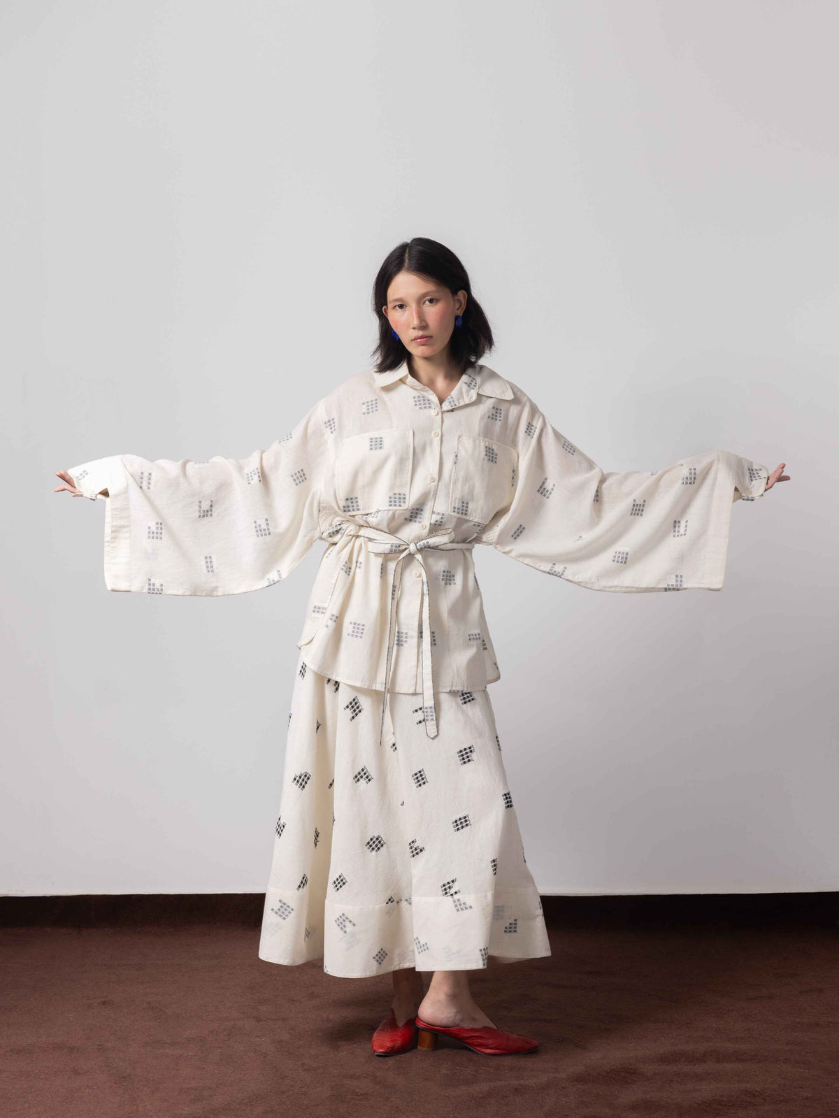 Mirror Dance Jamdani Skirt