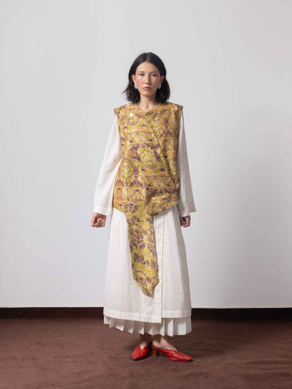 Himroo Lotus Paneled Jacket
