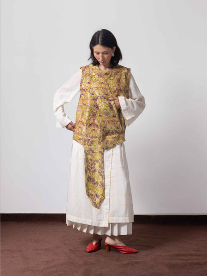 Himroo Lotus Paneled Jacket