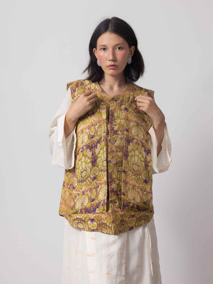 Himroo Lotus Paneled Jacket