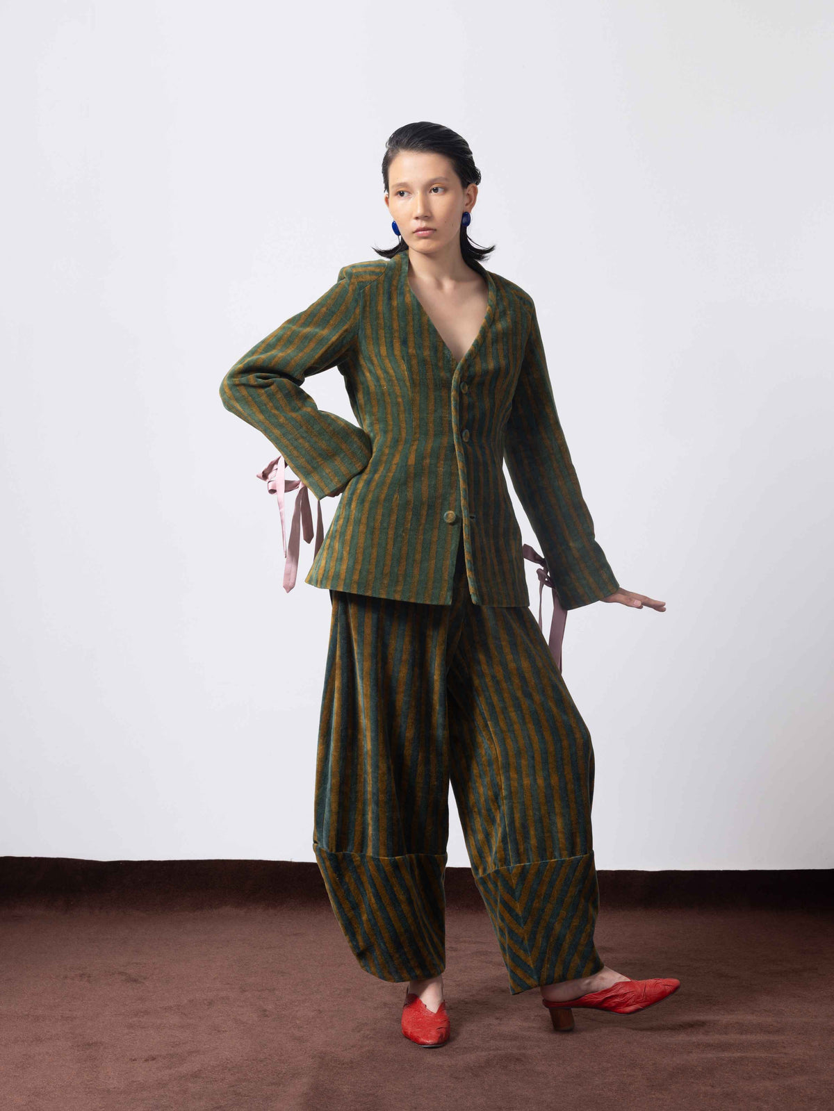Rustom Velvet Ajrakh Blazer