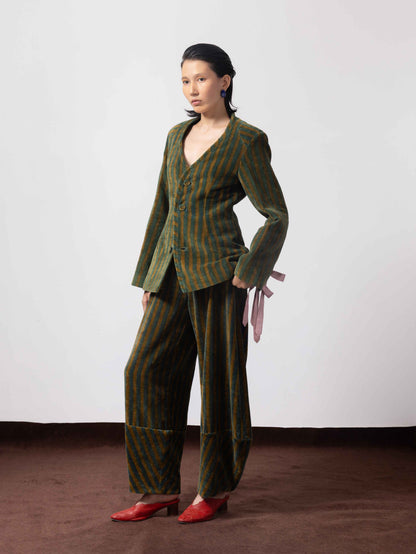 Rustom Velvet Ajrakh Blazer