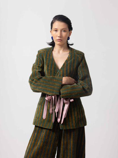 Rustom Velvet Ajrakh Blazer