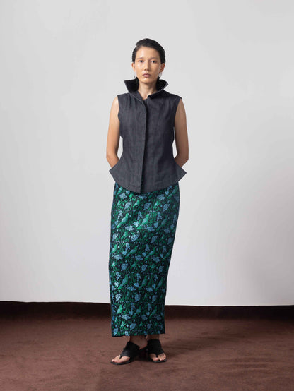 Himroo Tota Maina Skirt