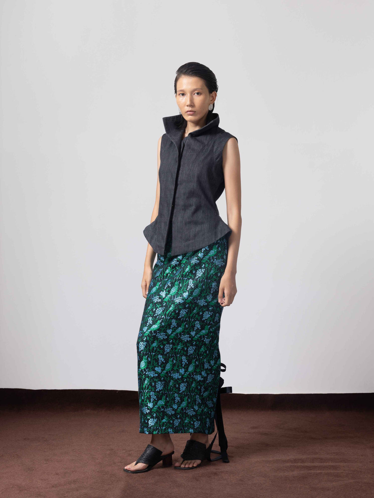 Himroo Tota Maina Skirt