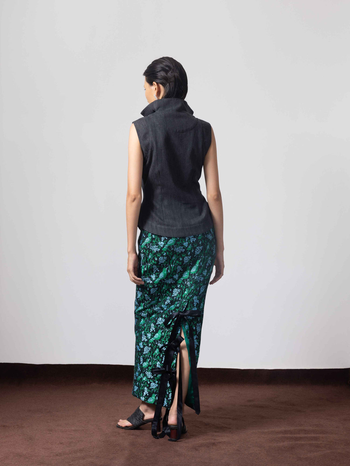Himroo Tota Maina Skirt