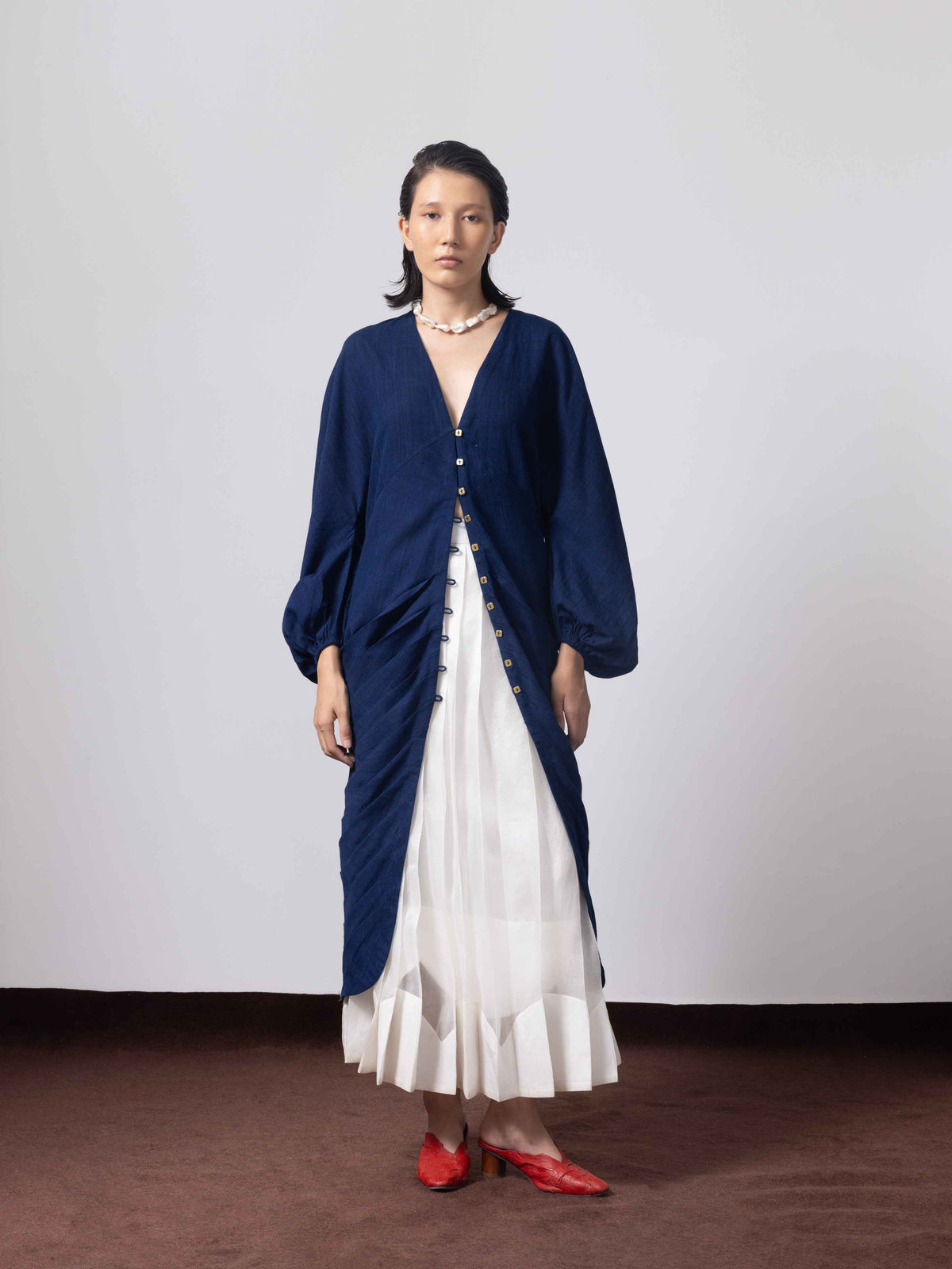 Neela Samandar Indigo Top