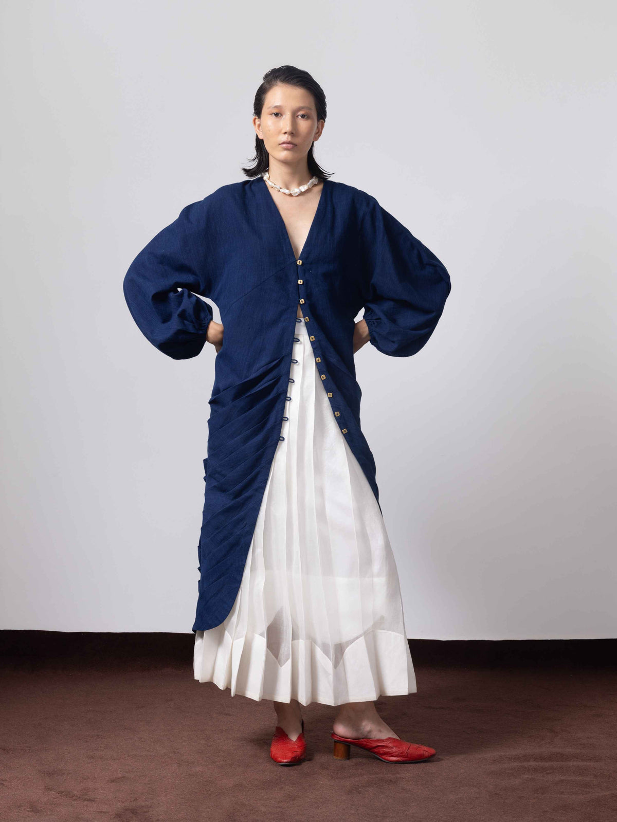 Neela Samandar Indigo Top