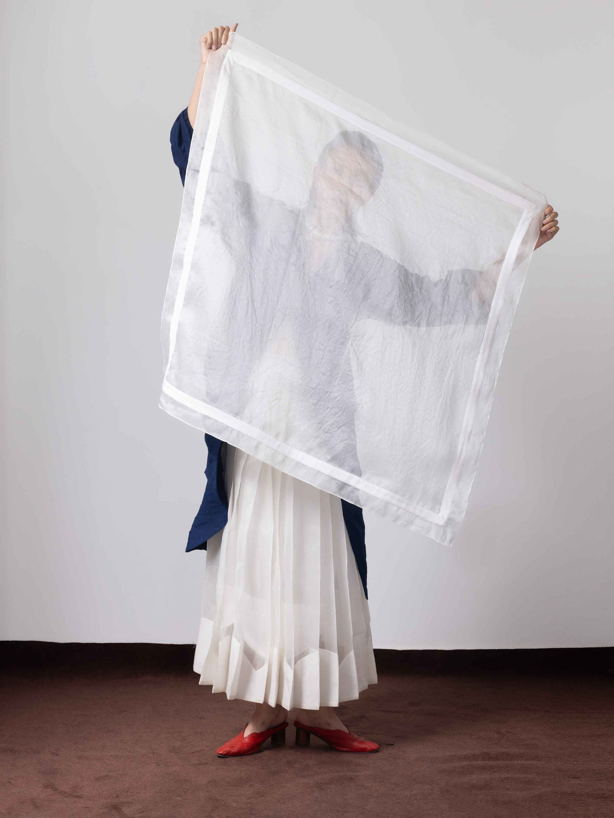 Handwoven Organza Square Scarf