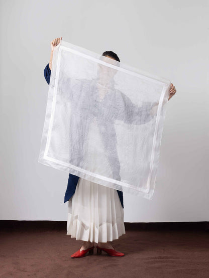Handwoven Organza Square Scarf