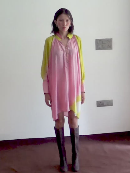 Summer Moon Silk Shirt Dress